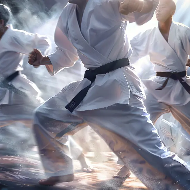 Zawodnicy karate podczas walki